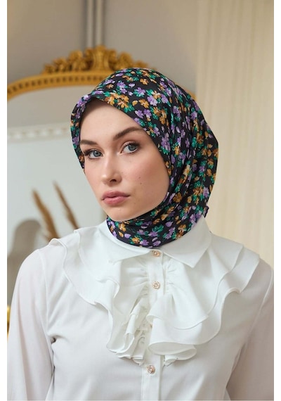İpekhan Yaz Işıltısı Koleksiyonu Soft Eşarp 1191 - Menekşe Siyah 11 Menekşe Siyah