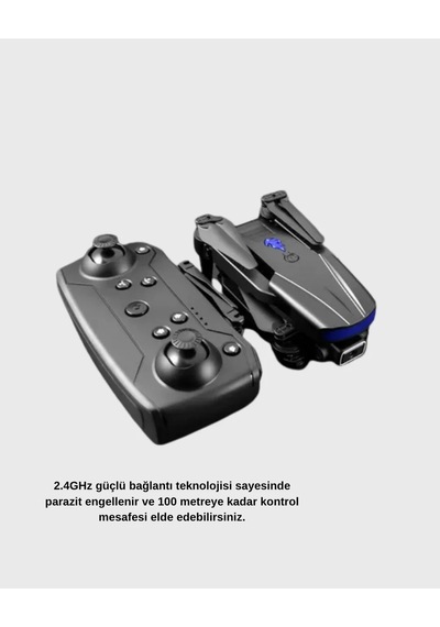 Katlanabilir 4k Drone Uzaktan Kontrol 100 Metre Wi-fi Görüntü