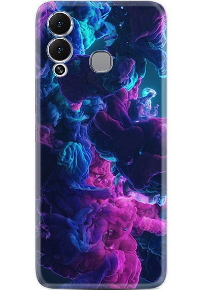 Infinix Hot 12 Play Kılıf Resimli Desenli Silikon Platinium Series Cloud Purple 1804