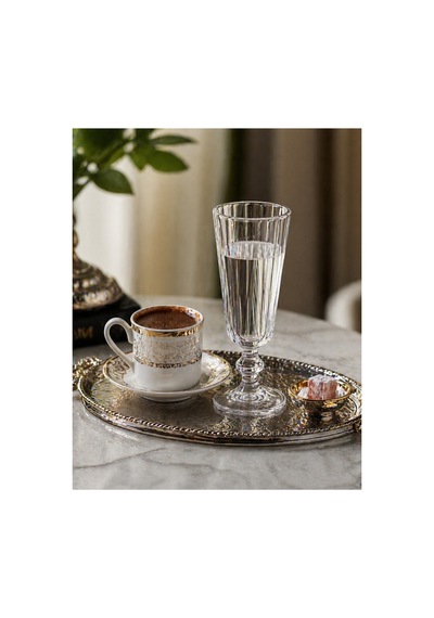 Kahve Yanı Sunum Bardağı 6 Lı Set 60 Ml Şık Espresso & Su Bardağı Şeffaf