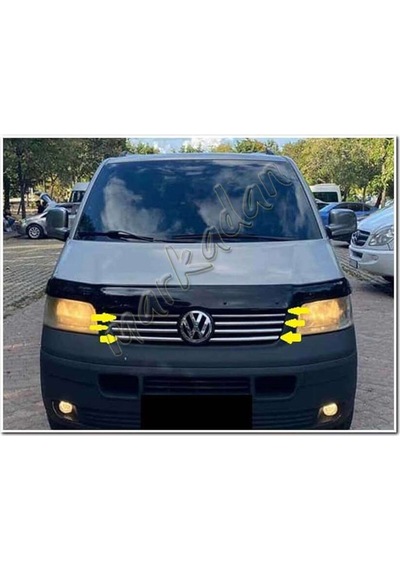 Woc Chrome Vw T5 Transporter Krom Ön Panjur 2003-2010 8 Parça  Pas