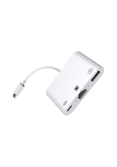 Microcase AL2474 Type-C to Ethernet USB Kamera Adaptörü Beyaz
