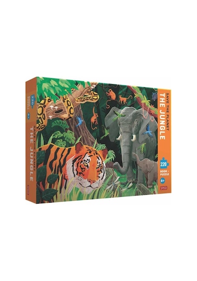 Dünyayı Koru-orman-ikisi Bir Arada Puzzle Ve Kitap Mavi