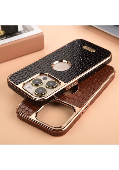 Newface - 425 - İphone 14 Pro Kılıf Snake Kapak - Edntrend - - Kahverengi