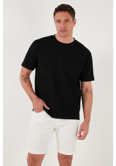 Buratti Pamuklu Regular Fit Bisiklet Yaka Basic Erkek T Shirt 5902772 Siyah