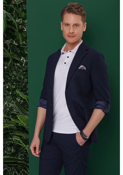 Efor C 639 Slim Fit Lacivert Spor Ceket Lacivert
