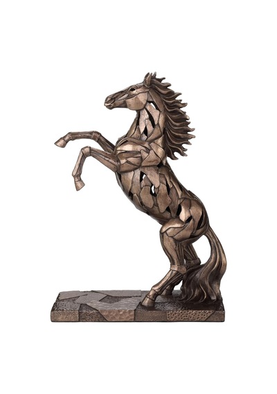 Ayrex Veronese Design 11 1/4 Yetiştirme At Aydınlatma Reçine Heykel Soğuk Döküm Bronz Kaplama Diğer