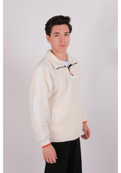 Five Pocket Ff23b6051 Erkek Peluş Mont Ekru