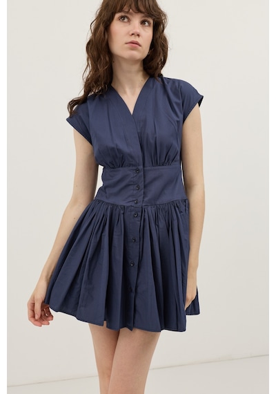 Antioch Mini Poplin Kadın Elbise Lacivert