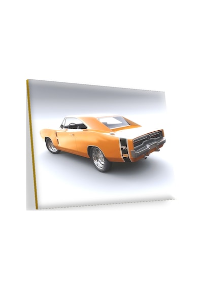Cakasepetim Turuncu Dodge Charger Rt Ahşap Mdf Tablo