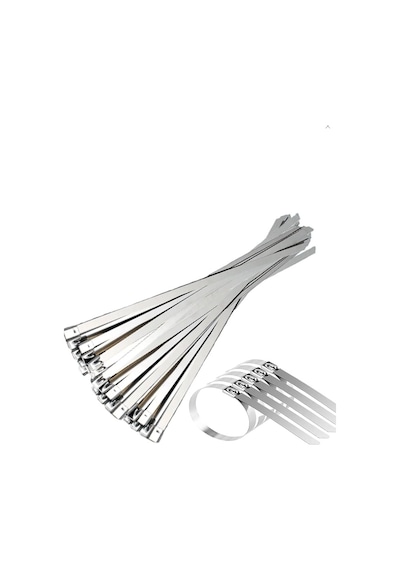 Dorf Tork Metal Kablo Bağı Paslanmaz Çelik Cırt Kelepçe 4,6 X 200mm 304 Kalite 100 Lü Paket