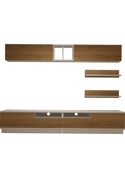 Decoraktiv Trendstyle 5220s Mdf Tv Ünitesi Tv Sehpası - Beyaz Pera Beyaz - Meşe