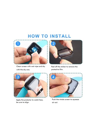 Fitbit Versa Ekran Koruyucu Nano Esnek Cam