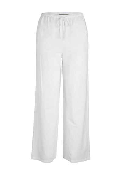 Jack & Jones Kadın Rahat Kalıp Keten Pantolon - Flora 12249649 White Bej