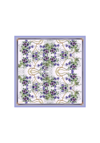 Pierre Cardin Lila 90x90 İpek Twill Eşarp Lila Lila