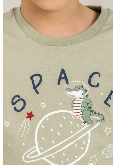 Rolypoly Erkek Çocuk Yeşil Space Adventure Uzun Kol Pijama Takım Rp3863-c-v1 Rp3863-c-v1