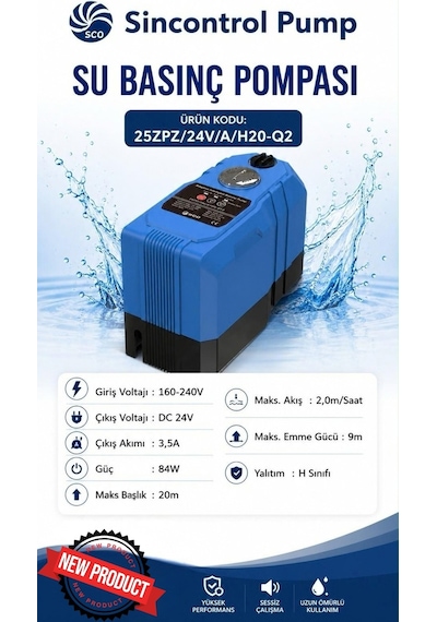 Mur-cell Sincontroller Yeni Nesil Su Motoru Su Pompası 20m
