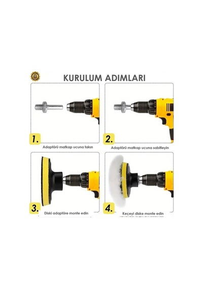 Oto Araç Araba Pasta Cila Polisaj Süngeri Keçesi Pedi - Parlatıcı Parlatma Seti