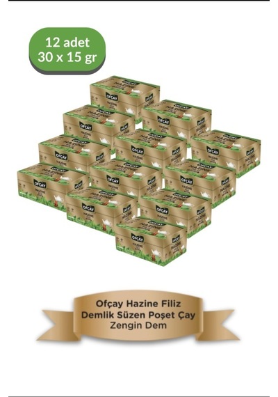 Hazine Zengindem Demlik Poşet Siyah Çay 360 Adet 15gr 12pk 30