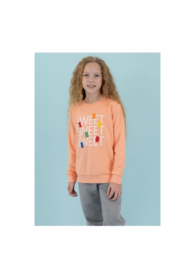 Haribo Somon Kız Çocuk Bisiklet Yaka Sweatshirt Hrbtxt306 Somon