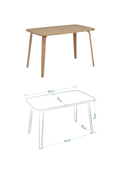 Vilinze Ege Sandalye Demre Ahşap Mdf Mutfak Masası Takımı - 70x120 Cm Sigma Krem