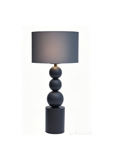 Casa Metal Kumaş Abajur Gece Lambası Füme