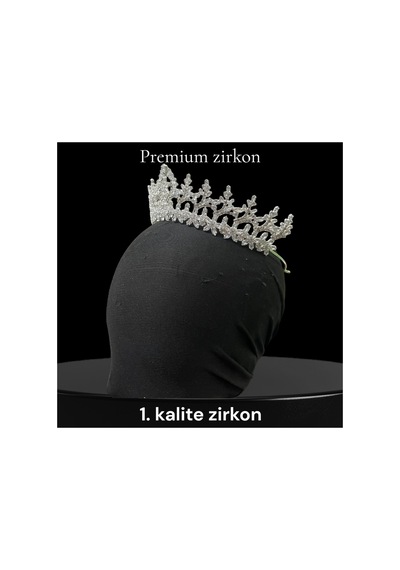 Zircon Leaf Crown-premium Kalite Zirkon Taç, Özel Tasarım Gelin Aksesuarı Beyaz - 801944261 Beyaz