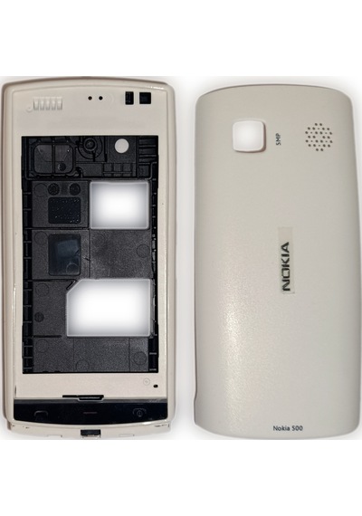 Nokia N500 Kasa Kapak Tuş Takımı N500 Uyumlu Beyaz Renk Orta Kasa