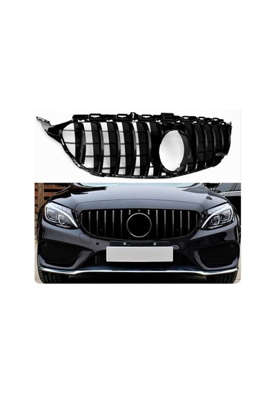 Mercedes W205 Gtr Ön Panjur Izgara Seti Siyah 2014 / 2018 C Seris