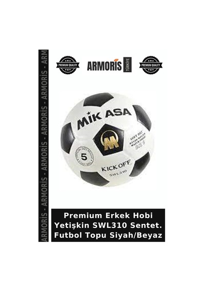 Premium Erkek Hobi Yetişkin Swl310 Sentet. Futbol Topu Siyah/beyaz Siyah - Beyaz