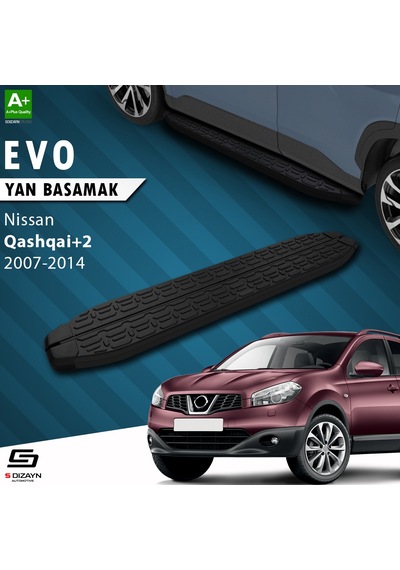 S-dizayn Nissan Qashqai +2 Evo Siyah Yan Basamak 183 Cm 2007-2014