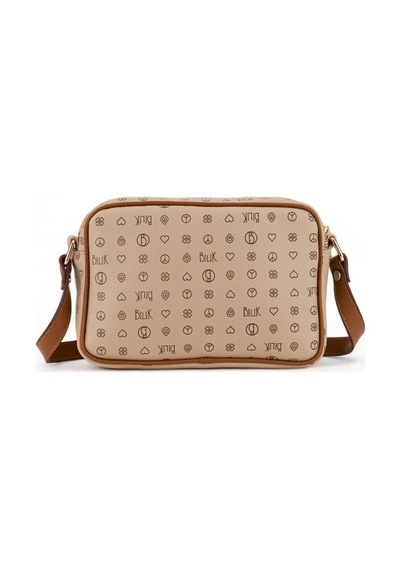 Bilik Deri Monogram Açık Vizon/taba Kadın Çapraz Askılı Çanta Nv 001