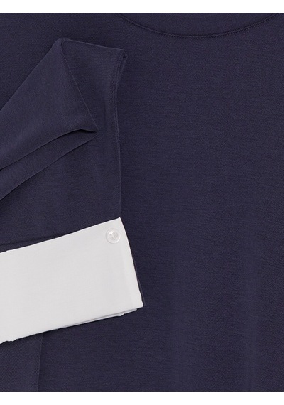Lcw Everyday Mavi Soft Touch Oversize Kadın Sweatshirt Tunik