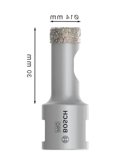 Seramik İçin Kuru Elmas Deliçi - 14 X 30 Mm, Yüksek Performans