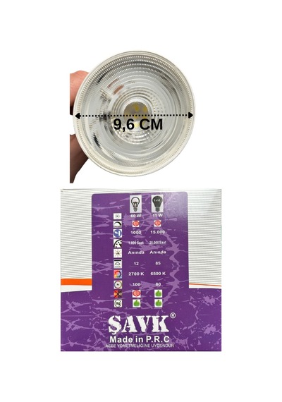 2 Adet Şavk 11w 6500k Beyaz Işık Par30 E27 Duylu Kalın Duy Led Spot Ampul