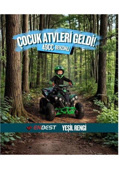 Enbest 49 Cc Benzinli Çocuk Atv 4-12 Yaş Yeşil