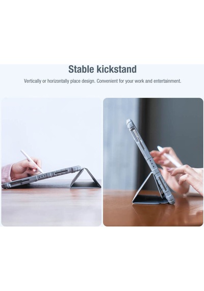 Nillkin Apple Uyumlu iPad Air 10,9 2020 Air 4/5.nesil Pro11 2020/21/22 Standlı Düşmeyedayanıklı Kılıf Kapaklı Kılıf