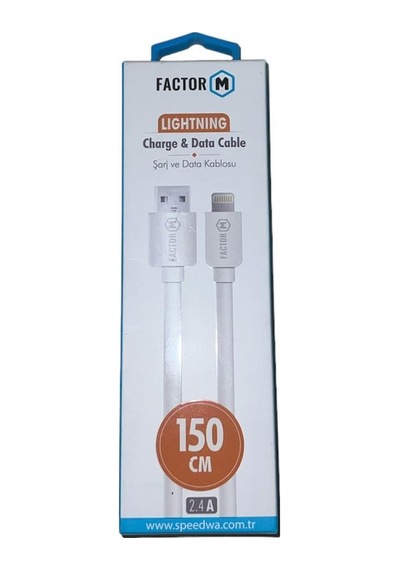 Factor M Lightning Data Kablo 2.4a 150cm Fm-2415l 1 Adet