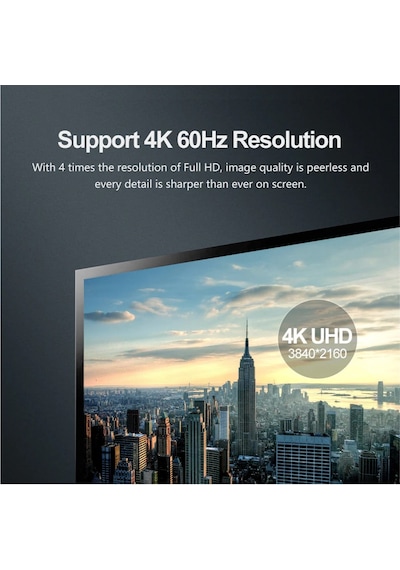 Unıtek Dısplayport 1.2 Kablo 2mt 4k&60hz Y-c608bk