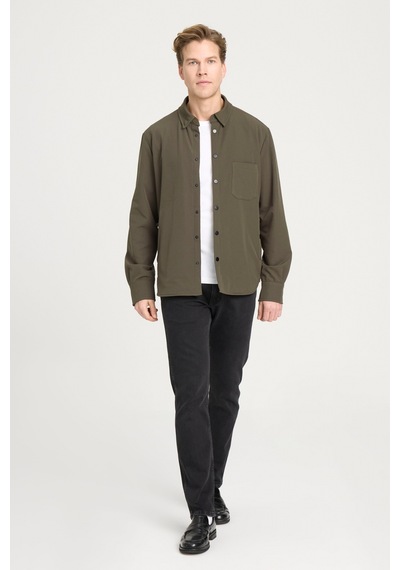 Wrangler Lee Loose Fit Rahat Kesim Haki Gömlek Ceket W242423801 Haki
