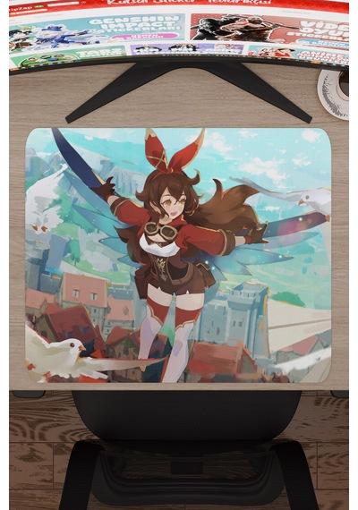 Amber Genshin Impact Anime Gacha V4 - 48x40 Xl Gaming Mouse Pad Fare Altlığı