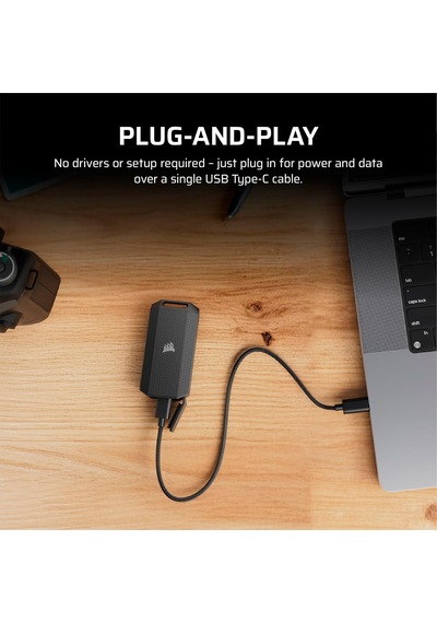 Ex400u Survivor 2 Tb Usb4 Harici Ssd 4.000 Mb/s'ye Kadar, Ip55 Koruma Sınıfı, Pc, Mac Ve İpad İçin Tak Ve Çalıştır Siyah