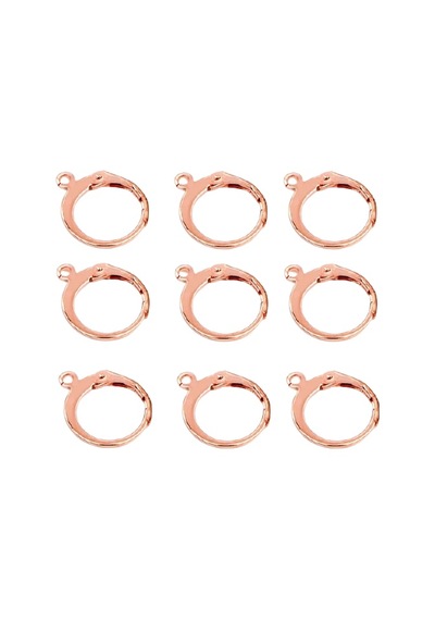 20 Adet Rose Renk Kaplamalı Ay Kanca Küpe Klipsi Küpe Kancası Tak