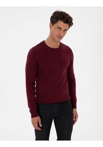 Pierre Cardin Erkek Plum Kazak /triko 50315509-vr177 Plum