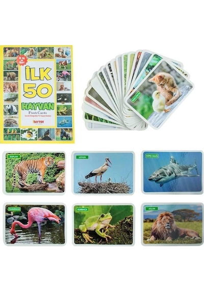 1352 Flash Cards İlk 50 Hayvan
