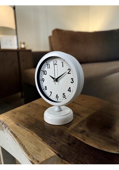 Softline Beyaz 25 X 20 Cm Metal Masa Saati Çok Renkli