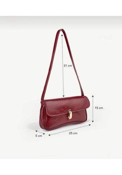 Öznora Bordo Vintage Model El Ve Omuz Çantası