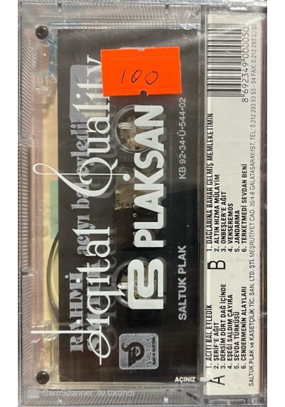 Plak Değildir Kaset Tir Rahmi Saltuk Acıyı Bal Eyledik Açılmamı