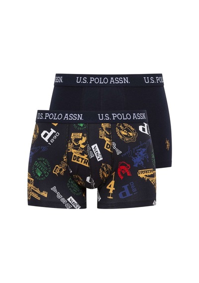 U.s. Polo Assn. Erkek Baskılı-lacivert 2'li Boxer