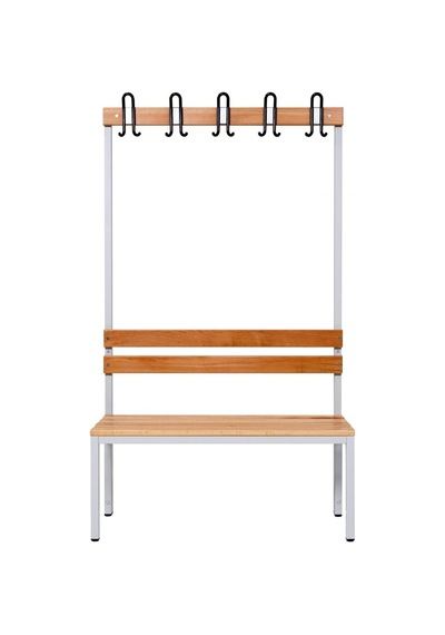 Ayakkabılıksız 4 Ayaklı Tek Taraflı Bank, Kanca Şeritli Bank, 5 Kanca, 100x43x170 Cm, Spor Bankı